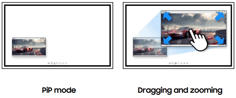 SAMSUNG WMR Series Apple AirPlay 2 on Flip 2 - PiP