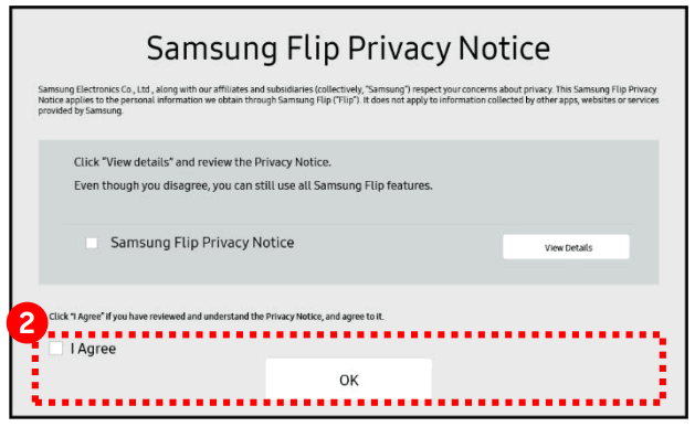 SAMSUNG WMR Series Apple AirPlay 2 on Flip 2 - Terms and Conditions 1