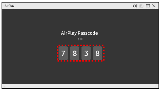 SAMSUNG WMR Series Apple AirPlay 2 on Flip 2 - passcode