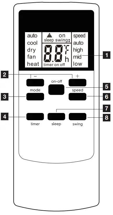 Electrolux EPM09CRC A1 Air Conditioner - Remote Control