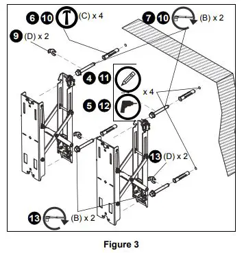 CHIEF Fusion Pull-Out Accessory - Installing to a concrete wall