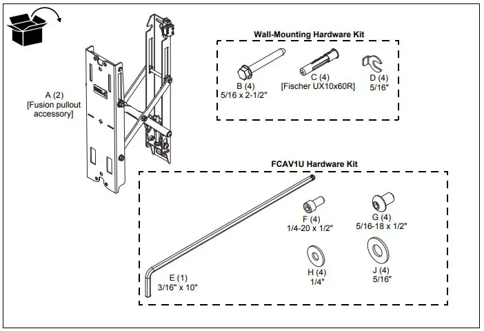 CHIEF Fusion Pull-Out Accessory - Parts