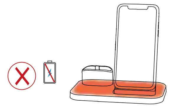 BEACOO ST12Black 2 In 1 Charging Stand - high temperature