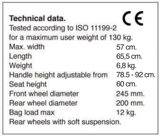 TRUST CARE 0250 Lets Fly Outdoor Walker - brake function 1