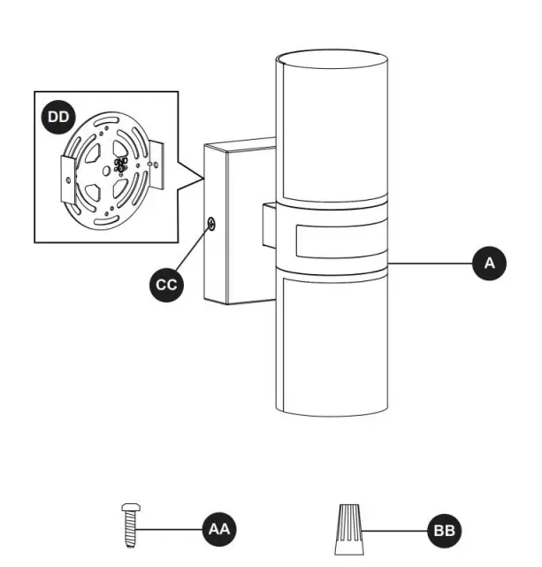 LUTEC 5198106012 Tubular Wall Light Connected by WiZ Owner's FIG-1
