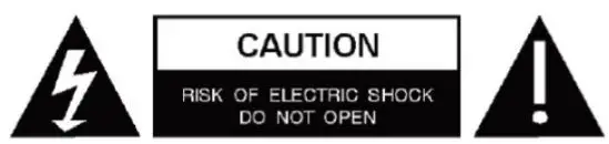 ViewZ Led Cctv Monitor User Manual - Electrical shock and warnning or caution icon