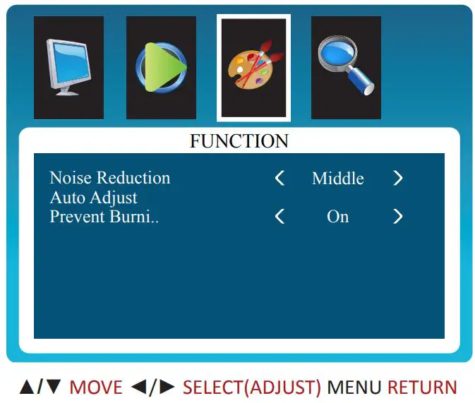 ViewZ Led Cctv Monitor User Manual - Function
