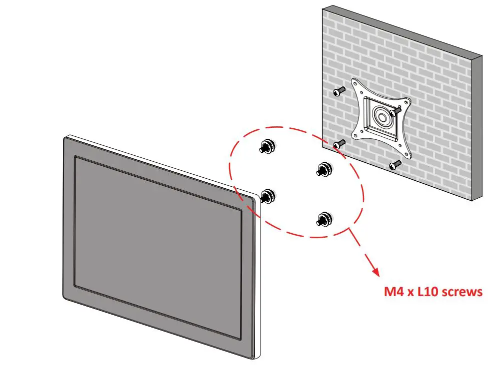 ViewZ Led Cctv Monitor User Manual - Wall Mounting