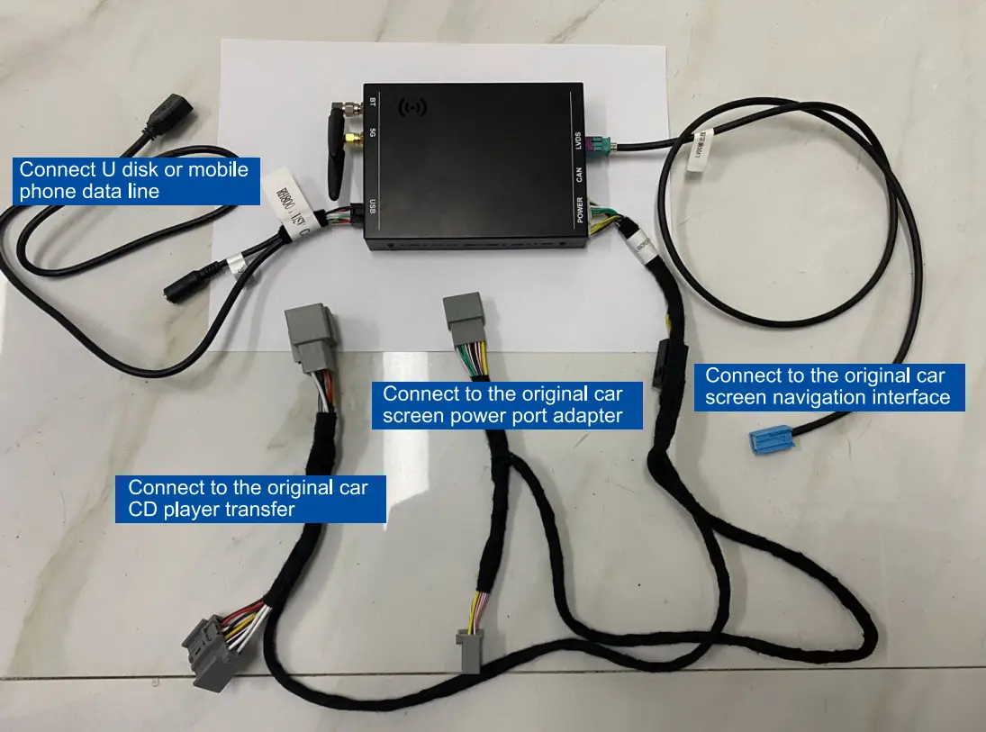 ISUDAR CP31DCAD8811WMB-1 Jaguar Land Rover Wireless Carplay Smart box - Installation