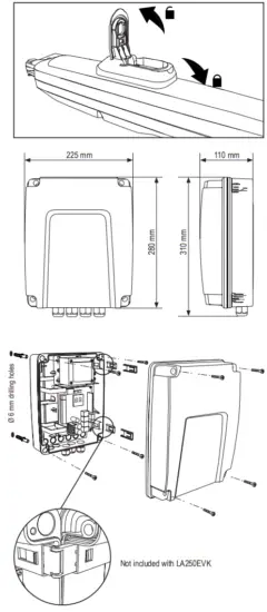 LiftMaster LA250EVK Double Swing Gate Opener Kit - meachanism
