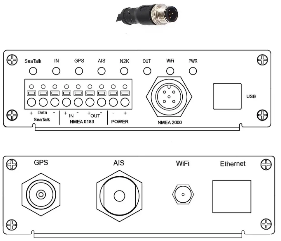 QUARK-ELEC QK-A027-plus NMEA 2000 AIS+GPS Receiver with Ethernet Output-FIG4