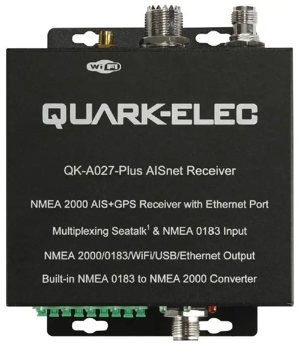 QUARK-ELEC QK-A027-plus NMEA 2000 AIS+GPS Receiver with Ethernet Output-PROD