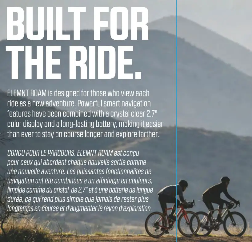 Wahoo Fitness WF129A ELEMNT ROAM element roam road bike computer User Manual - Built for the ride