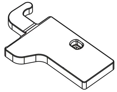 Danby DBMF100B1WDB 10 Cu ft Bottom Mount Refrigerator - Left door hinge cover