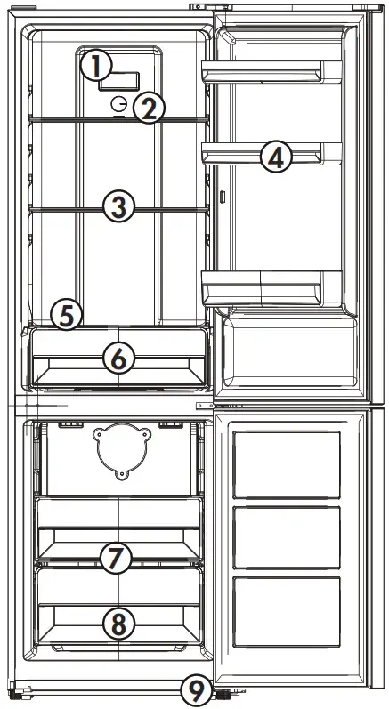 Danby DBMF100B1WDB 10 Cu ft Bottom Mount Refrigerator