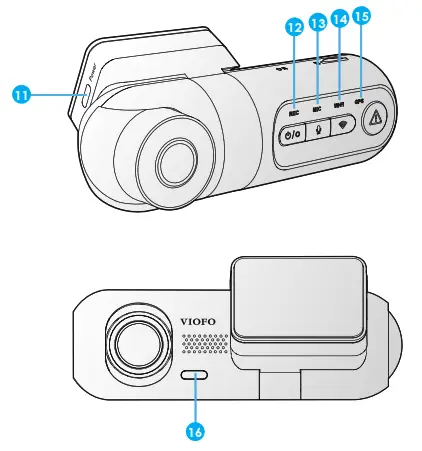VIOFO T130 CHANNEL DASHCAM - Product Diagram 2