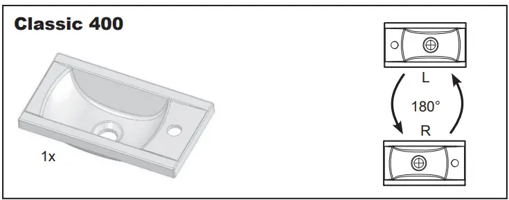 RAVAK Classic 400 cabinet under small washbasin-fig3