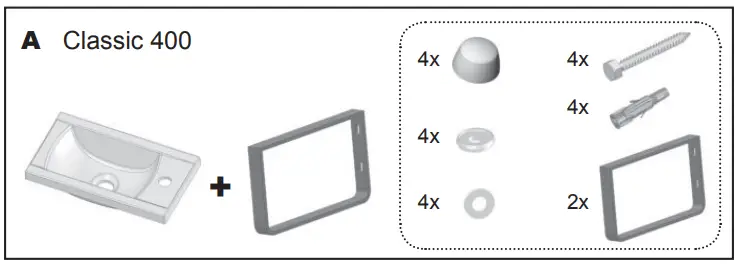 RAVAK Classic 400 cabinet under small washbasin-fig4