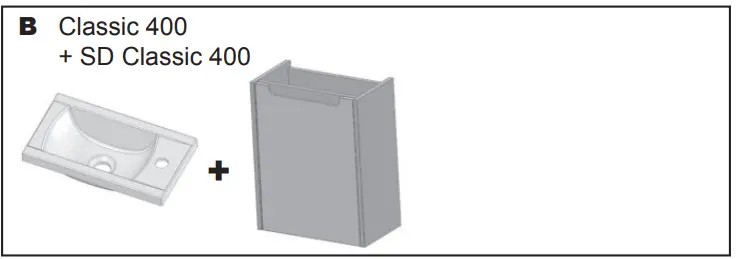 RAVAK Classic 400 cabinet under small washbasin-fig5