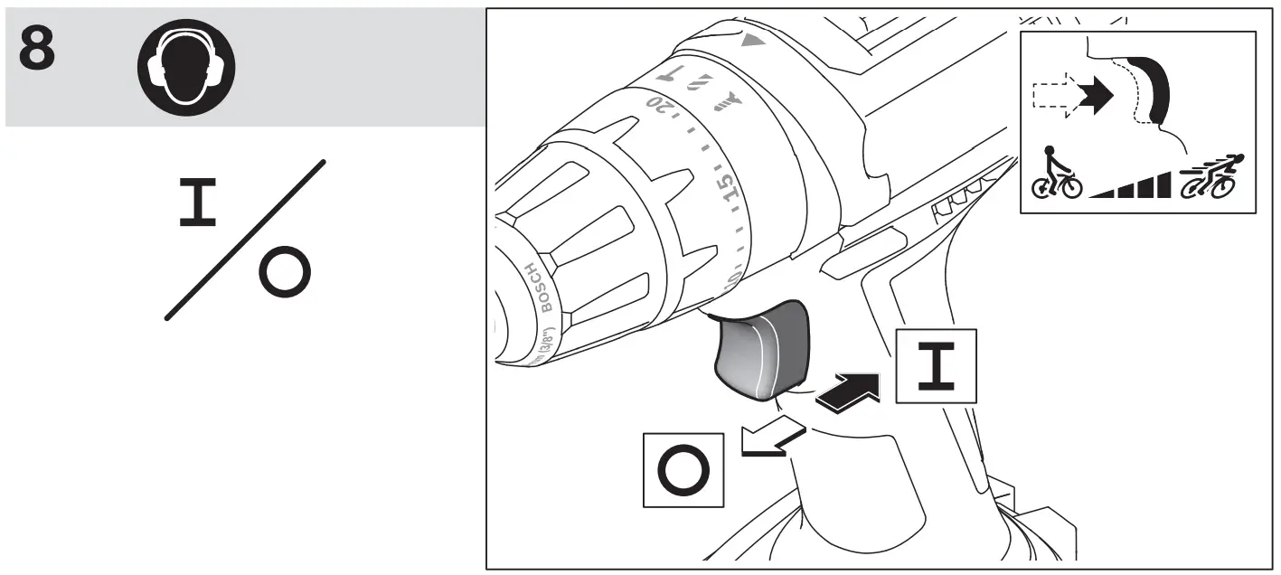 18-2-LI GSR Professional Cordless Combi Drill Driver Operation illustration
