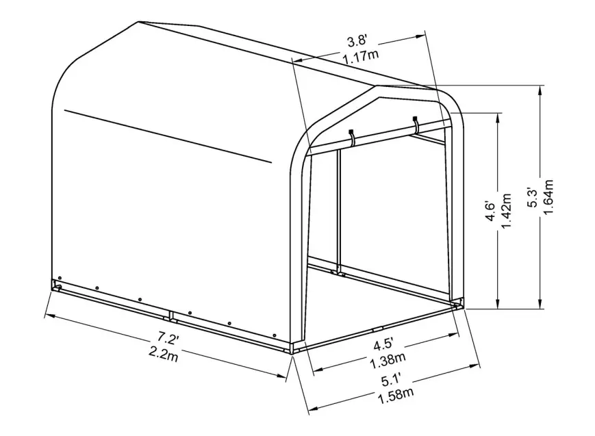 Clarke CIB755 Bicycle Shed-1