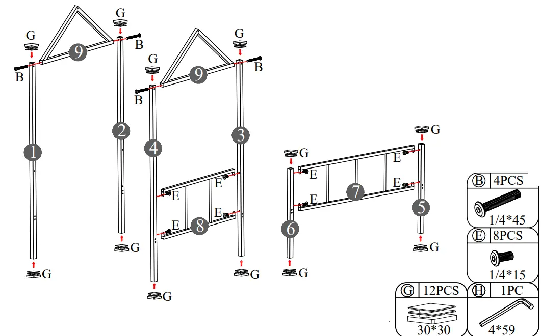 thdstatic FU336T HOUSE BED Box Spring Needed - Patts List 3