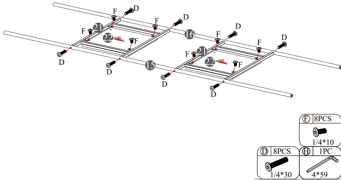 thdstatic FU336T HOUSE BED Box Spring Needed - Patts List 8