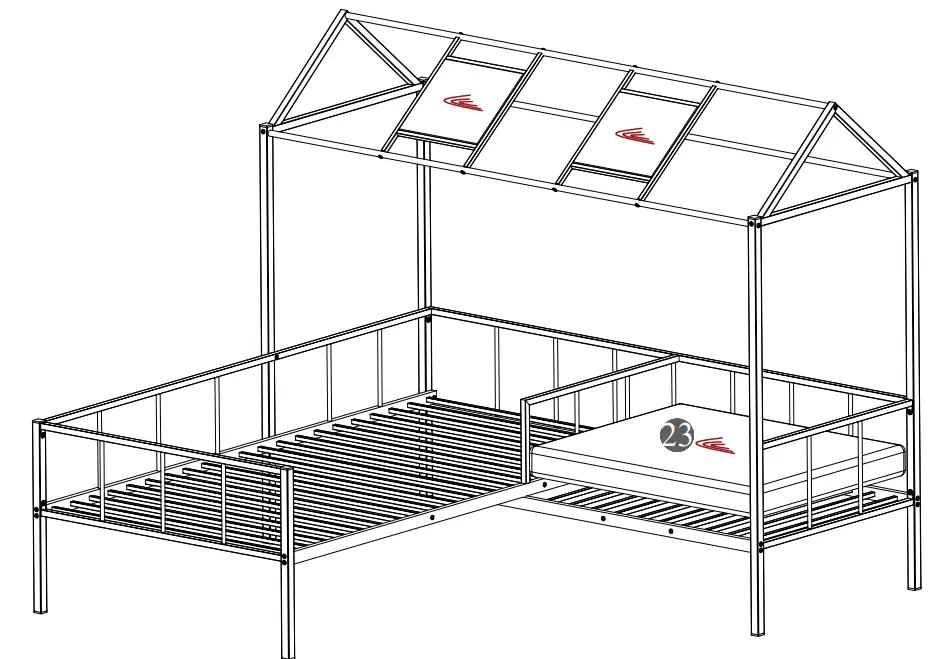 thdstatic FU336T HOUSE BED Box Spring Needed - Patts List 9