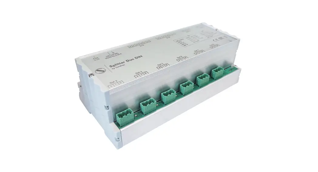 Sundrax Spdd-1-2d4d Splitter Din Duo Rail Mount User Manual