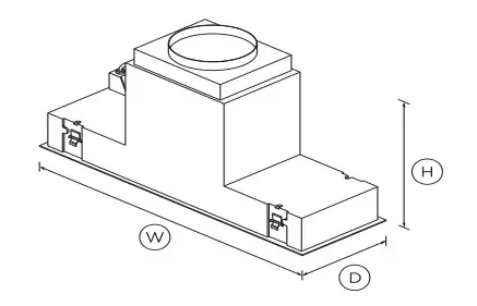 FISHER PAYKEL HPB3611-4-N Insert Range Hood - Figure 1