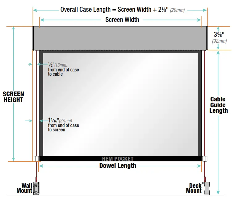 DRAPER E 220V Outdoor Electric Projection Screen - fig20
