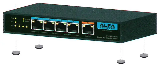 ALFA APS104G EX Gigabit PoE Extender Switch - product instlattion