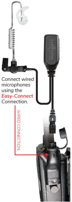 EARPHONE CONNECTION EP BTD 34EC S PTT Air Pro Wireless Harris Bluetooth Adaptor and Remote PTT Combo Kit for Wireless Earbuds - WIRED HEADSEIS
