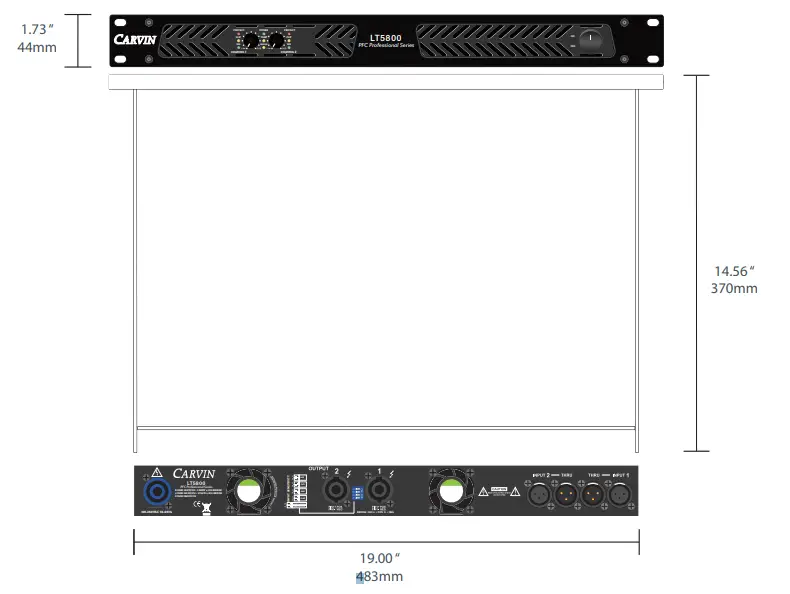 CARVIN audio LT5204 5150W 4-Channel PFC Power Amplifier fig (15)