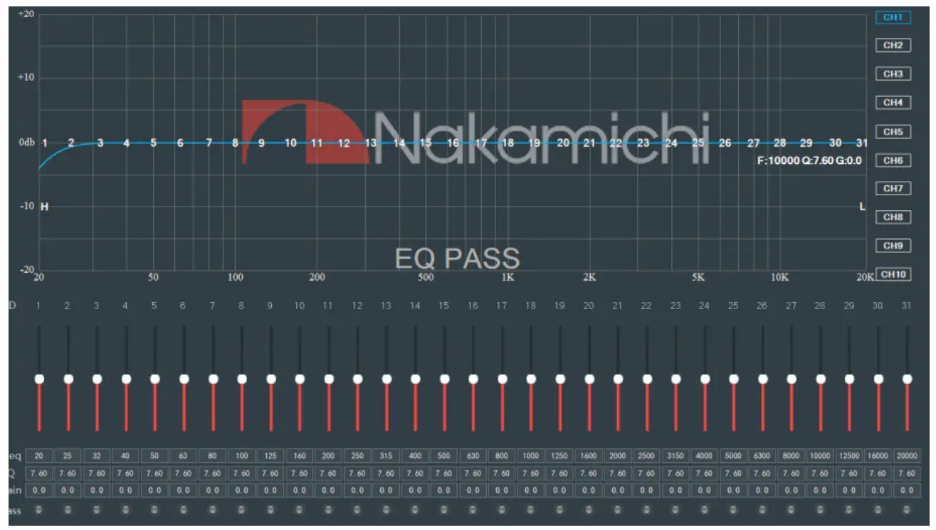 Nakamichi NDS 260A Digital Signal Processor - EQ editing