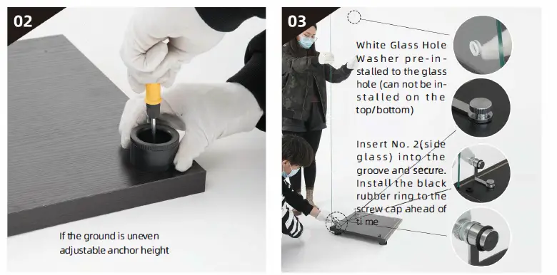 THE HOME DEPOT FLY-YDW6-002 31.69 in. Wide Glass Display Clear 4 Shelves Modern Bookcase FIG (2)