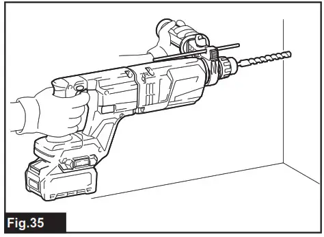 makita GRH07 Cordless Combination Hammer Combined Rotary Hammer Wireless - OPERATION 1