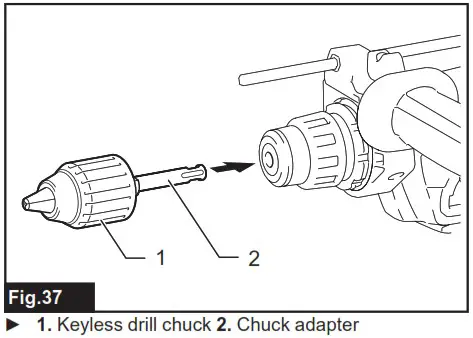 makita GRH07 Cordless Combination Hammer Combined Rotary Hammer Wireless - OPERATION 3