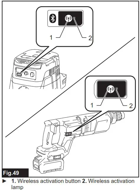 makita GRH07 Cordless Combination Hammer Combined Rotary Hammer Wireless - WIRELESS ACTIVATION 6