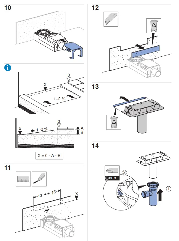 GEBERIT CH-8645 Cleanline Shower Shelf Set-4