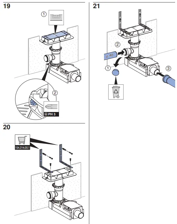 GEBERIT CH-8645 Cleanline Shower Shelf Set-6