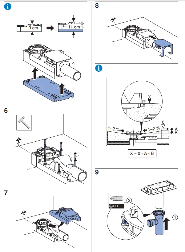 GEBERIT CH-8645 Cleanline Shower Shelf Set-8