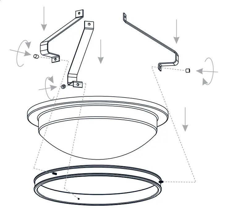 QUOIZEL QSF5581WS Lamps and Lighting Semi Flush Mount - Bracket