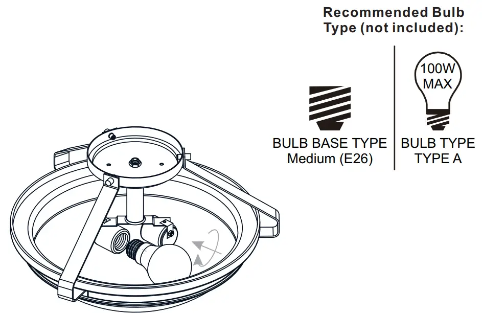 QUOIZEL QSF5581WS Lamps and Lighting Semi Flush Mount - Install Bulbs