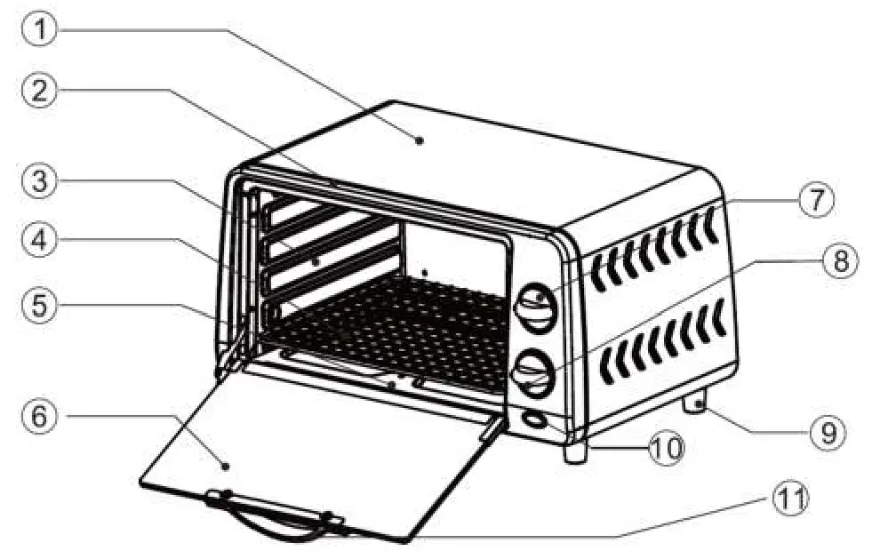 TurboTronics TT FD9 9L Food Dehydrator - COMPONENTS