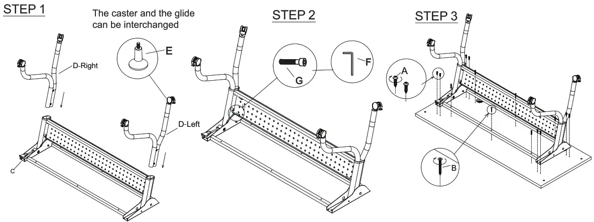 LLORELL Training Table - step