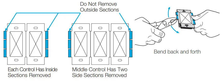 LUTRON Single-Pole3-Way Quiet Fan-Speed Controls -Remove side sections