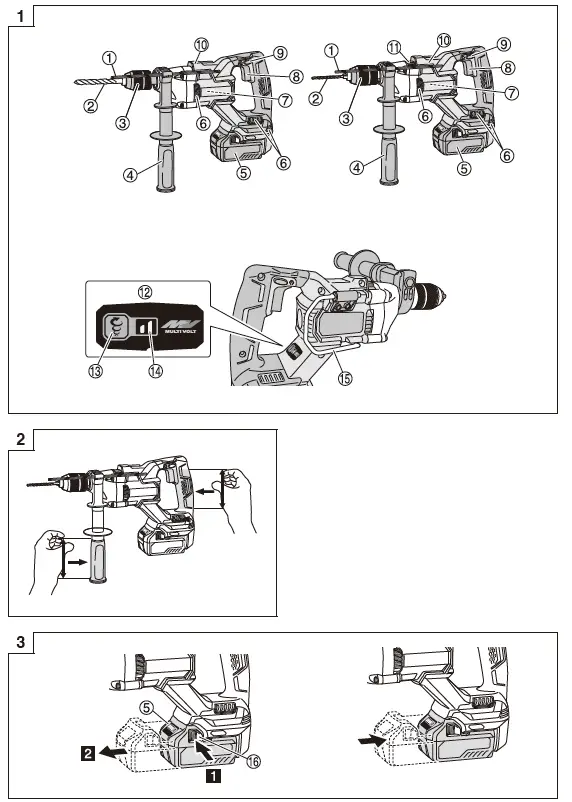 HiKOKI D 3613DA, DV 3620DA Cordless Drills 1