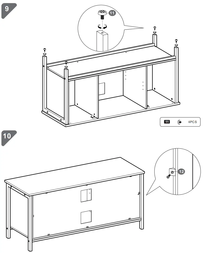 VASAGLE LTV43 Storage Television Cabinet - 11
