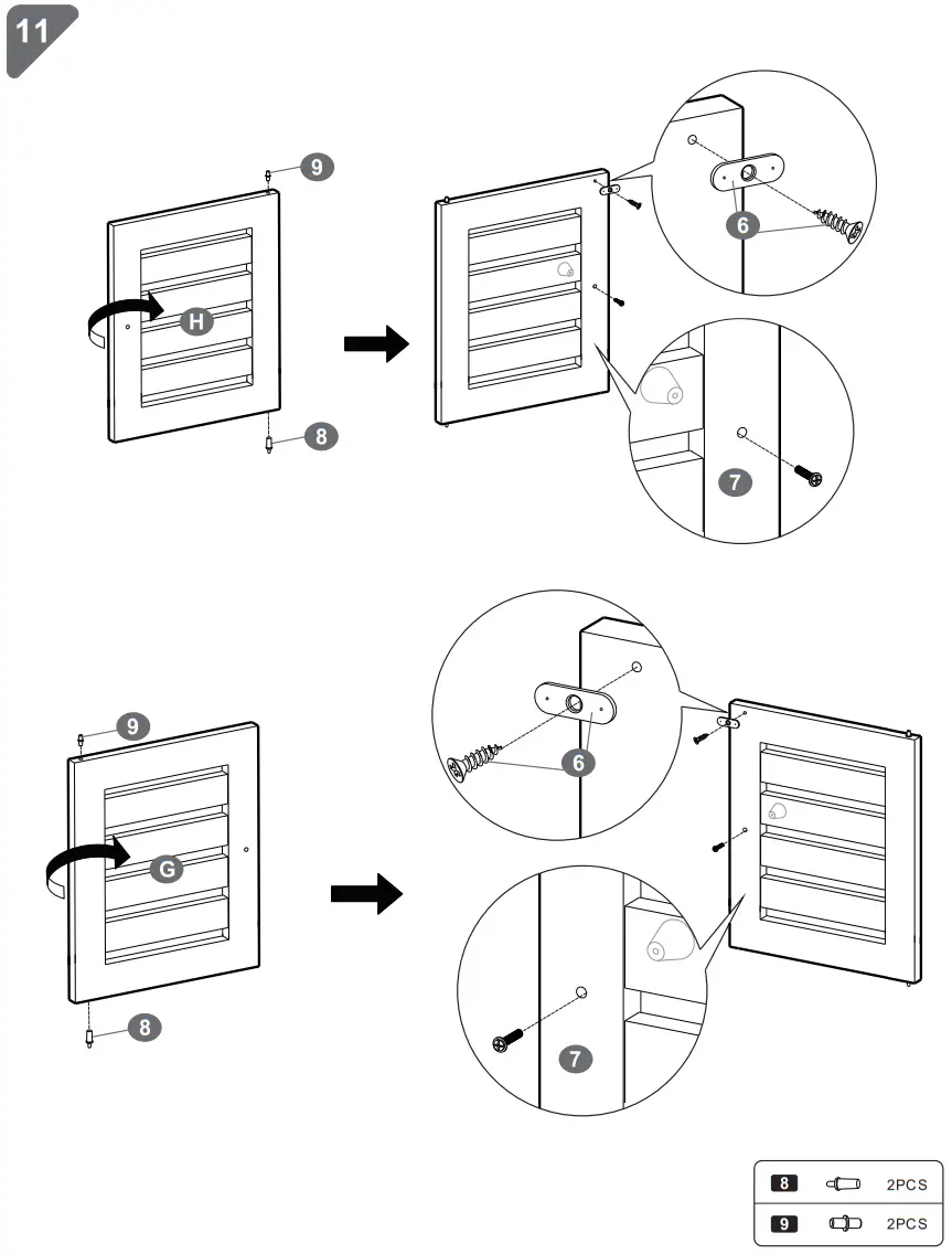 VASAGLE LTV43 Storage Television Cabinet - 12